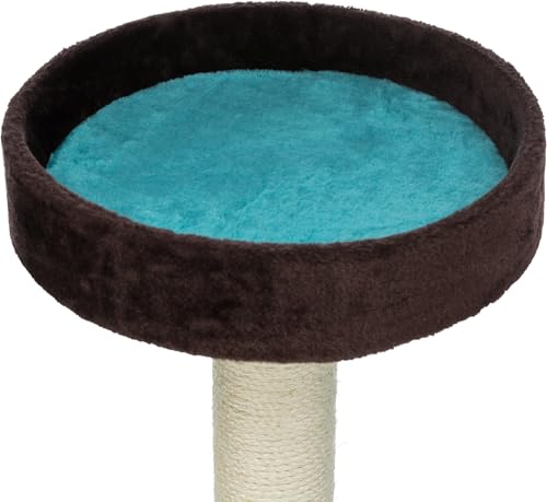 Arbre à chat Trixie Lugo Marron/Aigue-Marine | Qualité Supérieure | Convient aux chatons et chats adultos | Intérieur | 