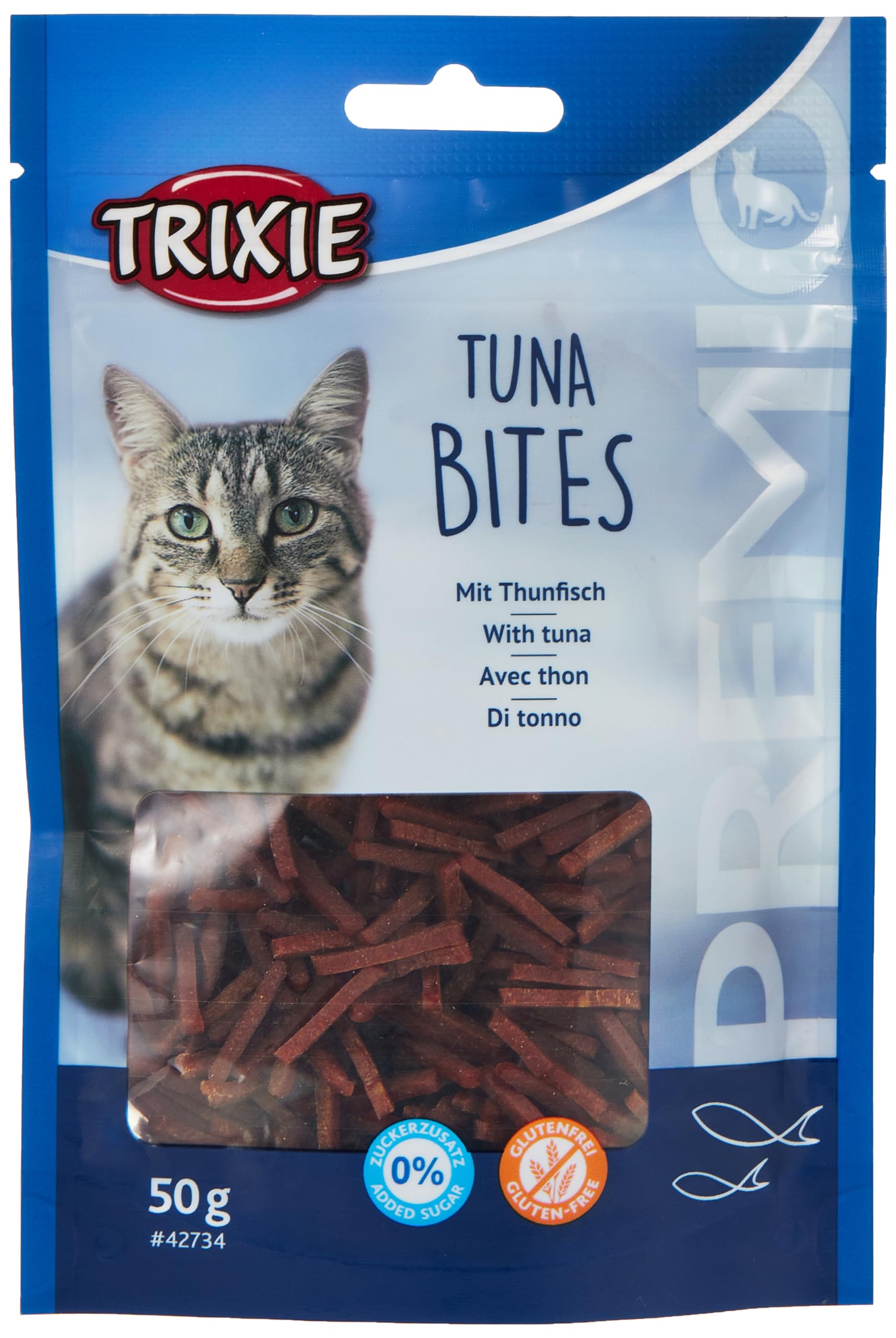 [Trixie Premio poulet et thon pour chat 50grs] Aliments pour les chats gourmands [goût de thon et de poulet] [formule ri